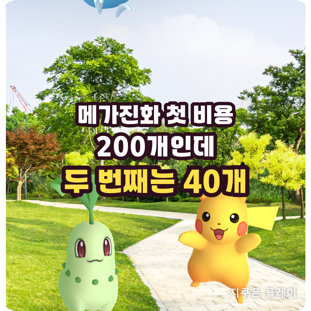 포켓몬고 메가 에너지는 첫 200개만 넘기면 그 뒤로는 40개면 된다